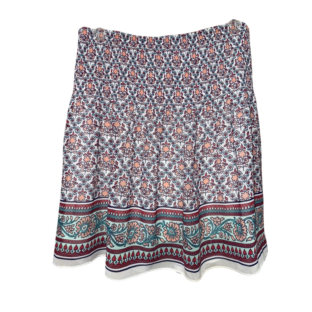 Max Studio M Floral Mix Print Skirt Coquette Preppy Y2K 90s Festival Work Casual
